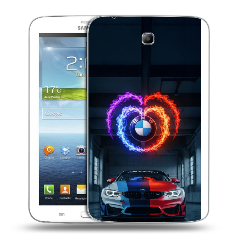 Силиконовый чехол на Samsung Galaxy Tab 3 7.0 с принтом BMW БМВ Силиконовый чехол на Samsung Galaxy Tab 3 7.0 с принтом BMW БМВ