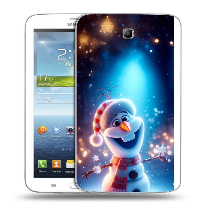 Силиконовый чехол на Samsung Galaxy Tab 3 7.0 с принтом Новый год Силиконовый чехол на Samsung Galaxy Tab 3 7.0 с принтом Новый год