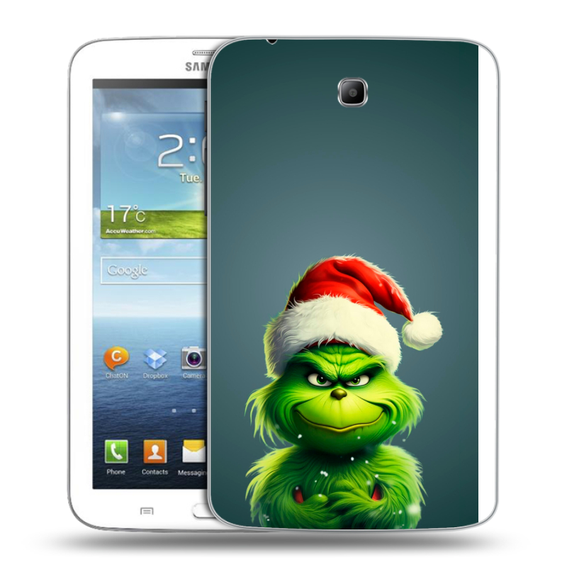Силиконовый чехол на Samsung Galaxy Tab 3 7.0 с принтом Новый год Силиконовый чехол на Samsung Galaxy Tab 3 7.0 с принтом Новый год