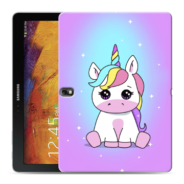 Силиконовый чехол на планшета Samsung Galaxy Note 10.1 2014 edition с принтом Единорог