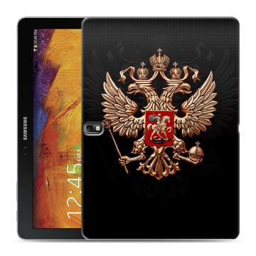 Силиконовый чехол на планшета Samsung Galaxy Note 10.1 2014 edition с принтом Герб России