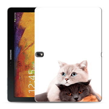 Силиконовый чехол на Samsung Galaxy Note 10.1 2014 editon с принтом Кошки