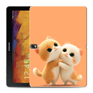 Силиконовый чехол на Samsung Galaxy Note 10.1 2014 editon с принтом Милые котики