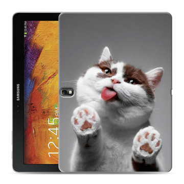 Силиконовый чехол на планшета Samsung Galaxy Note 10.1 2014 edition с принтом Коты