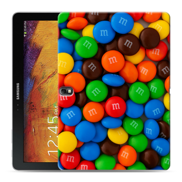 Силиконовый чехол на планшета Samsung Galaxy Note 10.1 2014 edition с принтом Конфеты