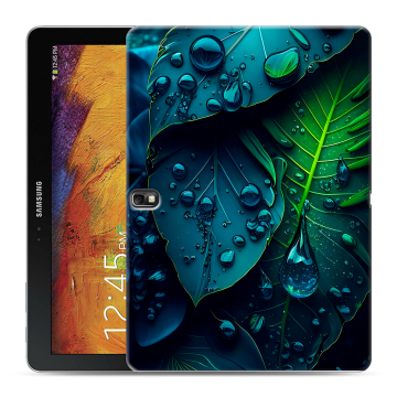 Силиконовый чехол на планшета Samsung Galaxy Note 10.1 2014 edition с принтом Листья