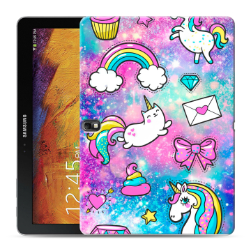 Силиконовый чехол на Samsung Galaxy Note 10.1 2014 editon с принтом Единороги