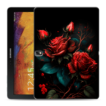 Силиконовый чехол на Samsung Galaxy Note 10.1 2014 editon с принтом Розы красные Силиконовый чехол на Samsung Galaxy Note 10.1 2014 editon с принтом Розы красные