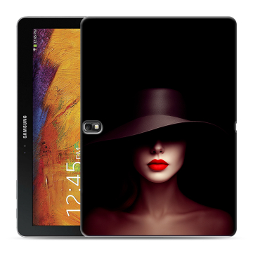 Силиконовый чехол на Samsung Galaxy Note 10.1 2014 editon с принтом Девушка в шляпе Силиконовый чехол на Samsung Galaxy Note 10.1 2014 editon с принтом Девушка в шляпе