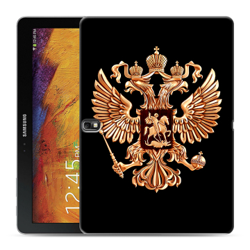 Силиконовый чехол на Samsung Galaxy Note 10.1 2014 editon с принтом Герб России золотой Силиконовый чехол на Samsung Galaxy Note 10.1 2014 editon с принтом Герб России золотой