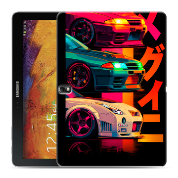 Силиконовый чехол на Samsung Galaxy Note 10.1 2014 editon с принтом Гоночные машины Силиконовый чехол на Samsung Galaxy Note 10.1 2014 editon с принтом Гоночные машины