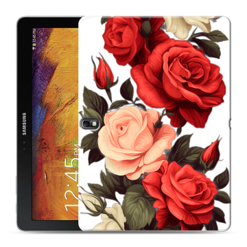 Силиконовый чехол на Samsung Galaxy Note 10.1 2014 editon с принтом Розы Силиконовый чехол на Samsung Galaxy Note 10.1 2014 editon с принтом Розы