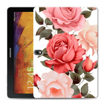 Силиконовый чехол на Samsung Galaxy Note 10.1 2014 editon с принтом Розы Силиконовый чехол на Samsung Galaxy Note 10.1 2014 editon с принтом Розы