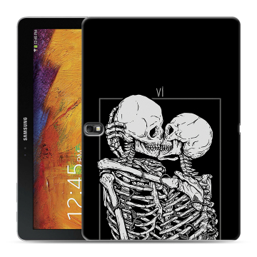 Силиконовый чехол на Samsung Galaxy Note 10.1 2014 editon с принтом Поцелуй скелетов Силиконовый чехол на Samsung Galaxy Note 10.1 2014 editon с принтом Поцелуй скелетов
