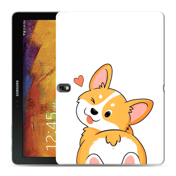 Силиконовый чехол на Samsung Galaxy Note 10.1 2014 editon с принтом Корги Силиконовый чехол на Samsung Galaxy Note 10.1 2014 editon с принтом Корги