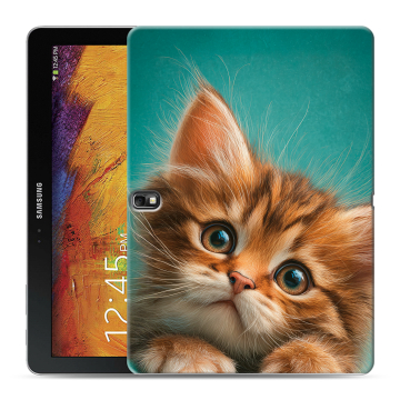 Силиконовый чехол на Samsung Galaxy Note 10.1 2014 editon с принтом котенок Силиконовый чехол на Samsung Galaxy Note 10.1 2014 editon с принтом котенок