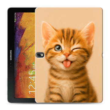 Силиконовый чехол на Samsung Galaxy Note 10.1 2014 editon с принтом котенок Силиконовый чехол на Samsung Galaxy Note 10.1 2014 editon с принтом котенок