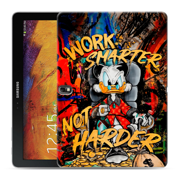 Силиконовый чехол на Samsung Galaxy Note 10.1 2014 editon с принтом Дональд Дак Деньги Силиконовый чехол на Samsung Galaxy Note 10.1 2014 editon с принтом Дональд Дак Деньги