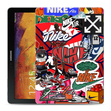 Силиконовый чехол на Samsung Galaxy Note 10.1 2014 editon с принтом Найк Nike яркий Силиконовый чехол на Samsung Galaxy Note 10.1 2014 editon с принтом Найк Nike яркий