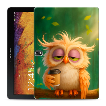 Силиконовый чехол на Samsung Galaxy Note 10.1 2014 editon с принтом сова Силиконовый чехол на Samsung Galaxy Note 10.1 2014 editon с принтом сова