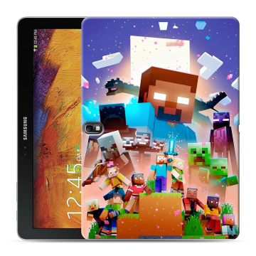 Силиконовый чехол на Samsung Galaxy Note 10.1 2014 editon с принтом Майнкрафт Minecraft Силиконовый чехол на Samsung Galaxy Note 10.1 2014 editon с принтом Майнкрафт Minecraft