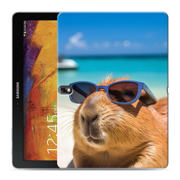 Силиконовый чехол на Samsung Galaxy Note 10.1 2014 editon с принтом Капибара Силиконовый чехол на Samsung Galaxy Note 10.1 2014 editon с принтом Капибара