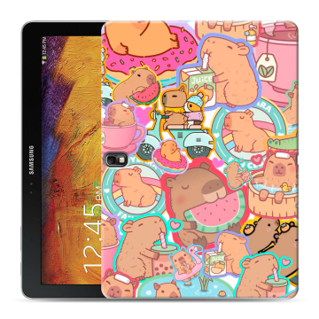 Силиконовый чехол на Samsung Galaxy Note 10.1 2014 editon с принтом капибары Силиконовый чехол на Samsung Galaxy Note 10.1 2014 editon с принтом капибары