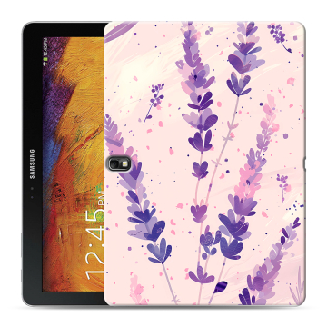 Силиконовый чехол на Samsung Galaxy Note 10.1 2014 editon с принтом цветы лаванда Силиконовый чехол на Samsung Galaxy Note 10.1 2014 editon с принтом цветы лаванда