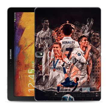 Силиконовый чехол на Samsung Galaxy Note 10.1 2014 editon с принтом Реал Роналдо Real Ronaldo