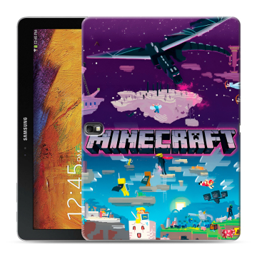 Силиконовый чехол на Samsung Galaxy Note 10.1 2014 editon с принтом Майнкрафт Minecraft Силиконовый чехол на Samsung Galaxy Note 10.1 2014 editon с принтом Майнкрафт Minecraft
