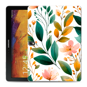 Силиконовый чехол на Samsung Galaxy Note 10.1 2014 editon с принтом Цветы паттерн