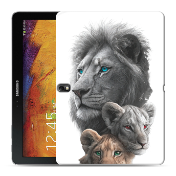 Силиконовый чехол на Samsung Galaxy Note 10.1 2014 editon с принтом Львы