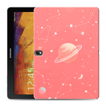 Силиконовый чехол на Samsung Galaxy Note 10.1 2014 editon с принтом Розовый космос