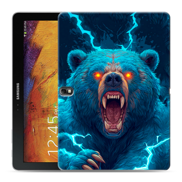 Силиконовый чехол на Samsung Galaxy Note 10.1 2014 editon с принтом Медведь