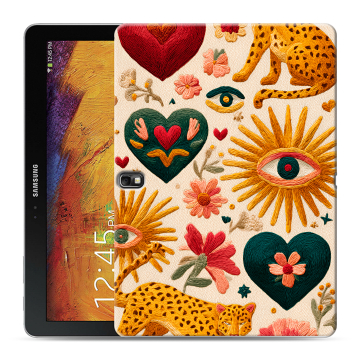 Силиконовый чехол на Samsung Galaxy Note 10.1 2014 editon с принтом Модный принт