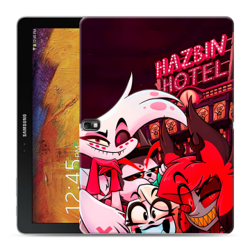 Силиконовый чехол на Samsung Galaxy Note 10.1 2014 editon с принтом Hazbin Hotel Отель Хазбин Силиконовый чехол на Samsung Galaxy Note 10.1 2014 editon с принтом Hazbin Hotel Отель Хазбин