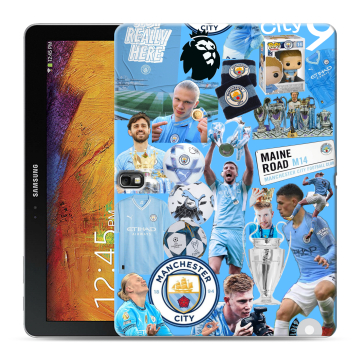 Силиконовый чехол на Samsung Galaxy Note 10.1 2014 editon с принтом Man City Манчестер Сити Силиконовый чехол на Samsung Galaxy Note 10.1 2014 editon с принтом Man City Манчестер Сити