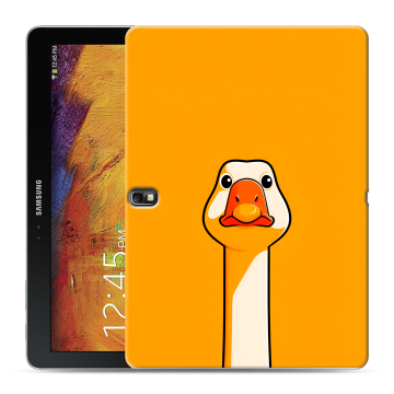 Силиконовый чехол на Samsung Galaxy Note 10.1 2014 editon с принтом Смешная утка Силиконовый чехол на Samsung Galaxy Note 10.1 2014 editon с принтом Смешная утка