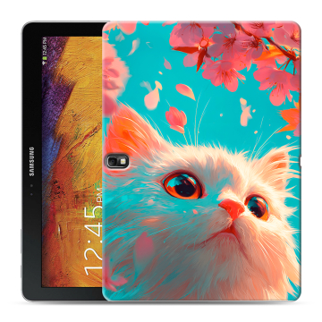 Силиконовый чехол на Samsung Galaxy Note 10.1 2014 editon с принтом Красивый кот Силиконовый чехол на Samsung Galaxy Note 10.1 2014 editon с принтом Красивый кот