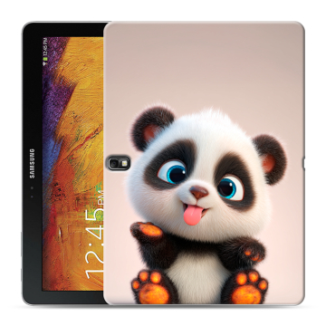 Силиконовый чехол на Samsung Galaxy Note 10.1 2014 editon с принтом милая панда Силиконовый чехол на Samsung Galaxy Note 10.1 2014 editon с принтом милая панда