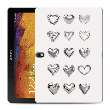 Силиконовый чехол на Samsung Galaxy Note 10.1 2014 editon с принтом Y2K сердечки Силиконовый чехол на Samsung Galaxy Note 10.1 2014 editon с принтом Y2K сердечки