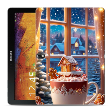 Силиконовый чехол на Samsung Galaxy Note 10.1 2014 editon с принтом Новый год Силиконовый чехол на Samsung Galaxy Note 10.1 2014 editon с принтом Новый год