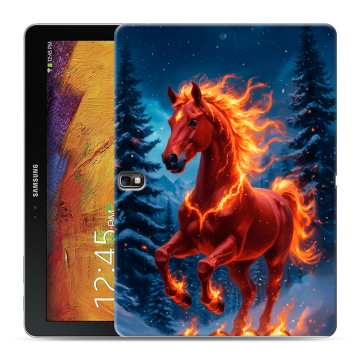 Силиконовый чехол на Samsung Galaxy Note 10.1 2014 editon с принтом Новый год коня Силиконовый чехол на Samsung Galaxy Note 10.1 2014 editon с принтом Новый год коня