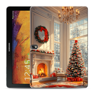 Силиконовый чехол на Samsung Galaxy Note 10.1 2014 editon с принтом Новый год Силиконовый чехол на Samsung Galaxy Note 10.1 2014 editon с принтом Новый год