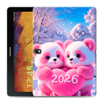 Силиконовый чехол на Samsung Galaxy Note 10.1 2014 editon с принтом Новый год Силиконовый чехол на Samsung Galaxy Note 10.1 2014 editon с принтом Новый год