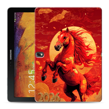 Силиконовый чехол на Samsung Galaxy Note 10.1 2014 editon с принтом Новый год Силиконовый чехол на Samsung Galaxy Note 10.1 2014 editon с принтом Новый год
