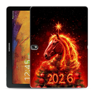 Силиконовый чехол на Samsung Galaxy Note 10.1 2014 editon с принтом Новый год Силиконовый чехол на Samsung Galaxy Note 10.1 2014 editon с принтом Новый год