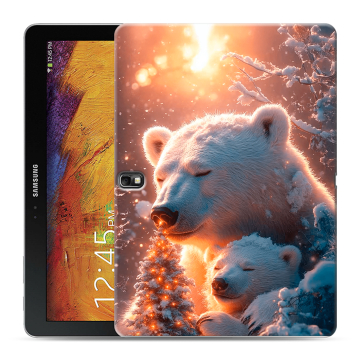 Силиконовый чехол на Samsung Galaxy Note 10.1 2014 editon с принтом Новый год Силиконовый чехол на Samsung Galaxy Note 10.1 2014 editon с принтом Новый год