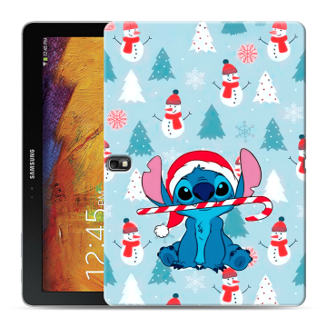 Силиконовый чехол на Samsung Galaxy Note 10.1 2014 editon с принтом Стич Новый год Силиконовый чехол на Samsung Galaxy Note 10.1 2014 editon с принтом Стич Новый год