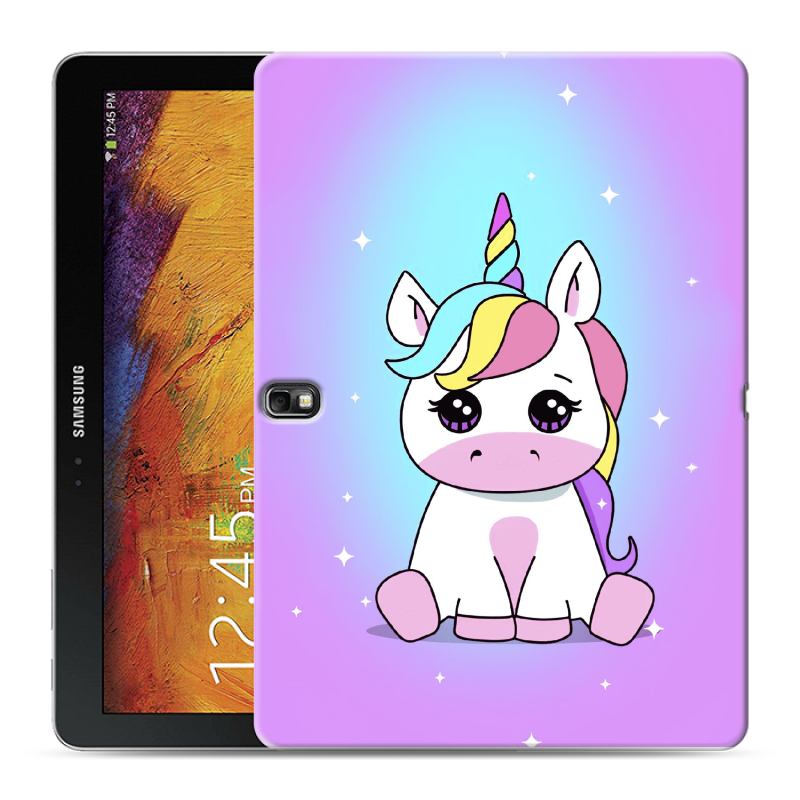 Силиконовый чехол на Samsung Galaxy Note 10.1 2014 editon с принтом Единорог Силиконовый чехол на Samsung Galaxy Note 10.1 2014 editon с принтом Единорог
